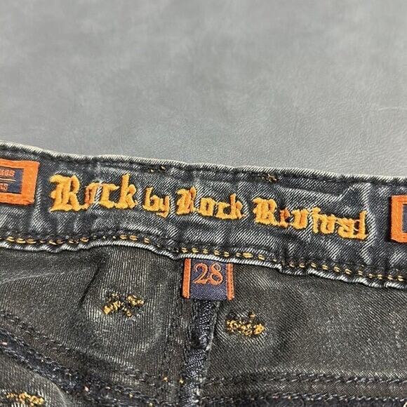 Rock Revival Jeans Womens 28 Blue Carla Legging Stretch Denim Grunge Biker - Picture 9 of 11